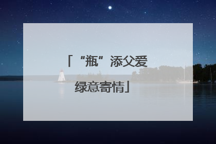 “瓶”添父爱 绿意寄情