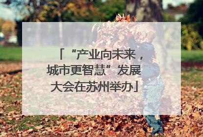 “产业向未来，城市更智慧”发展大会在苏州举办