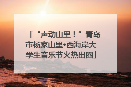 “声动山里！”青岛市杨家山里•西海岸大学生音乐节火热出圈