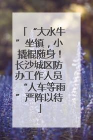 “大水牛”坐镇，小撬棍随身！长沙城区防办工作人员“人车等雨”严阵以待