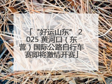 “好运山东” 2025 黄河口（东营）国际公路自行车赛即将激情开赛