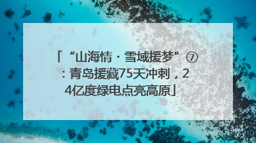 “山海情・雪域援梦”⑦：青岛援藏75天冲刺，24亿度绿电点亮高原
