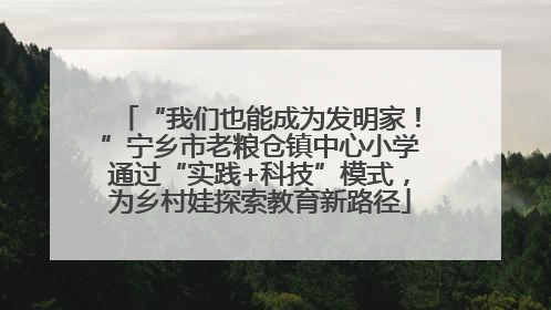 “我们也能成为发明家！”宁乡市老粮仓镇中心小学通过“实践+科技”模式，为乡村娃探索教育新路径