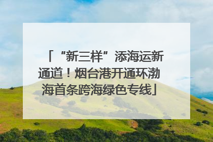 “新三样”添海运新通道！烟台港开通环渤海首条跨海绿色专线