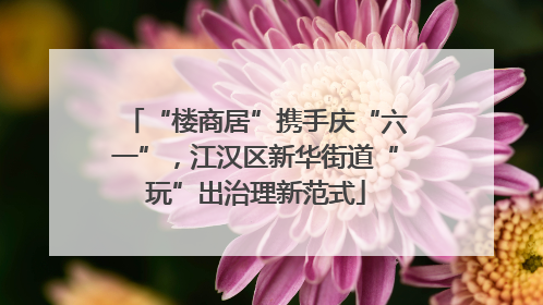 “楼商居”携手庆“六一”，江汉区新华街道“玩”出治理新范式