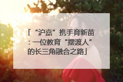 “沪嘉”携手育新苗：一位教育“摆渡人”的长三角融合之路