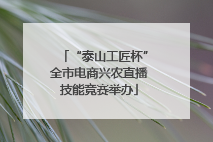 “泰山工匠杯”全市电商兴农直播技能竞赛举办