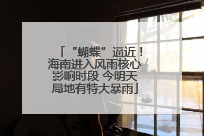 “蝴蝶”逼近！海南进入风雨核心影响时段 今明天局地有特大暴雨