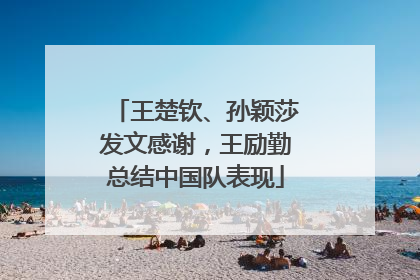 王楚钦、孙颖莎发文感谢，王励勤总结中国队表现