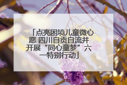 点亮困境儿童微心愿 四川自贡自流井开展“同心童梦”六一特别行动