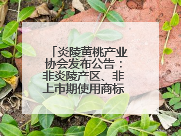 炎陵黄桃产业协会发布公告：非炎陵产区、非上市期使用商标包装均属侵权