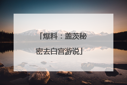 爆料：盖茨秘密去白宫游说