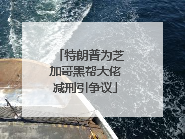 特朗普为芝加哥黑帮大佬减刑引争议