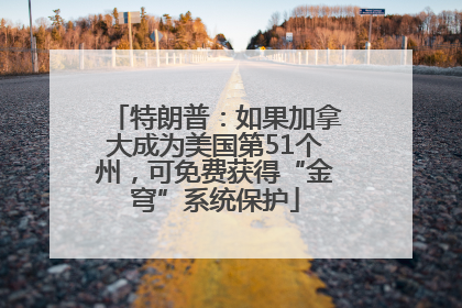 特朗普：如果加拿大成为美国第51个州，可免费获得“金穹”系统保护