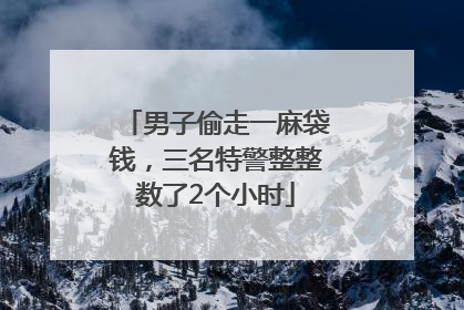 男子偷走一麻袋钱，三名特警整整数了2个小时