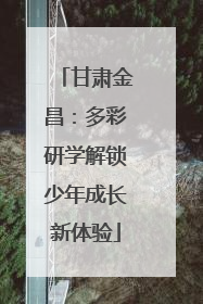 甘肃金昌：多彩研学解锁少年成长新体验