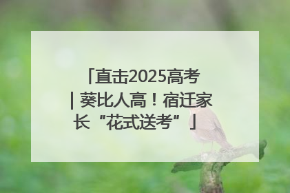 直击2025高考｜葵比人高！宿迁家长“花式送考”