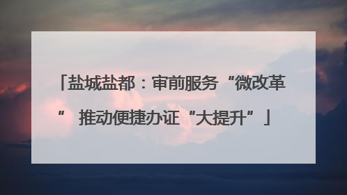 盐城盐都：审前服务“微改革” 推动便捷办证“大提升”