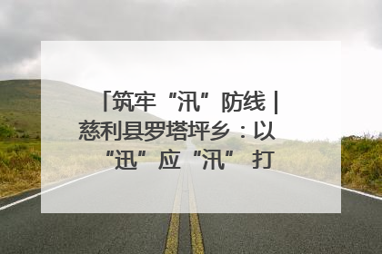 筑牢“汛”防线｜慈利县罗塔坪乡：以“迅”应“汛” 打赢暴雨防御战