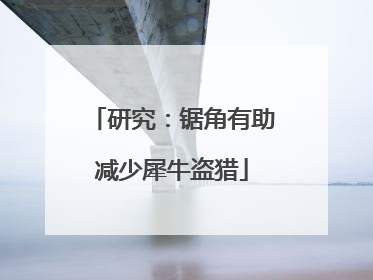 研究：锯角有助减少犀牛盗猎