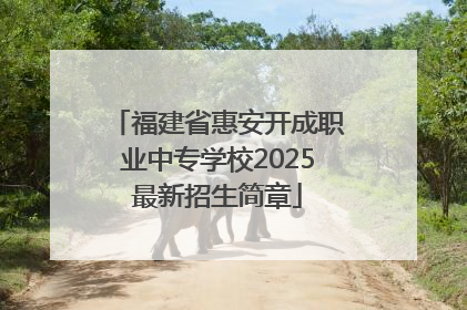 福建省惠安开成职业中专学校2025最新招生简章