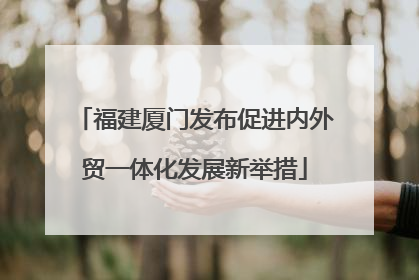 福建厦门发布促进内外贸一体化发展新举措