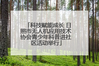科技赋能成长 日照市无人机应用技术协会青少年科普进社区活动举行