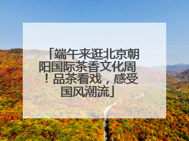 端午来逛北京朝阳国际茶香文化周！品茶看戏，感受国风潮流