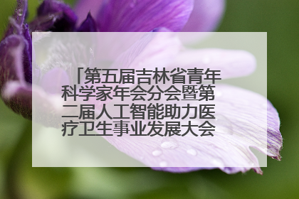 第五届吉林省青年科学家年会分会暨第二届人工智能助力医疗卫生事业发展大会在长春召开