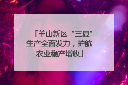 羊山新区“三夏”生产全面发力，护航农业稳产增收