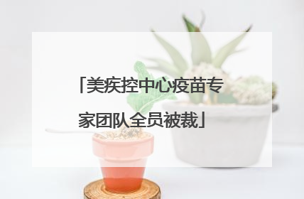 美疾控中心疫苗专家团队全员被裁