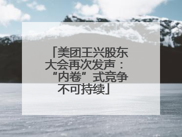 美团王兴股东大会再次发声：“内卷”式竞争不可持续