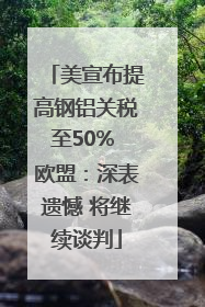美宣布提高钢铝关税至50% 欧盟：深表遗憾 将继续谈判