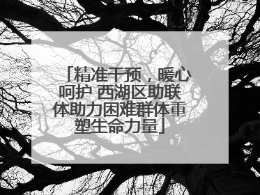 精准干预，暖心呵护 西湖区助联体助力困难群体重塑生命力量
