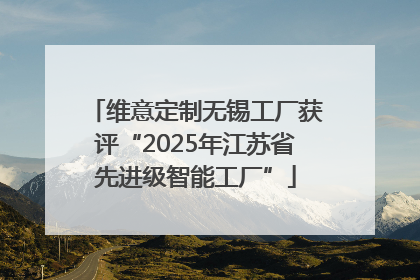 维意定制无锡工厂获评“2025年江苏省先进级智能工厂”