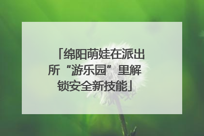 绵阳萌娃在派出所“游乐园”里解锁安全新技能