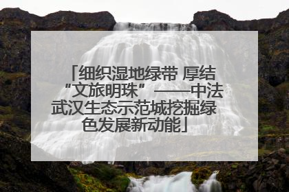 细织湿地绿带 厚结“文旅明珠”——中法武汉生态示范城挖掘绿色发展新动能