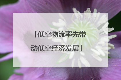 低空物流率先带动低空经济发展