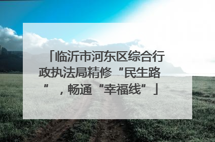 临沂市河东区综合行政执法局精修“民生路”，畅通“幸福线”
