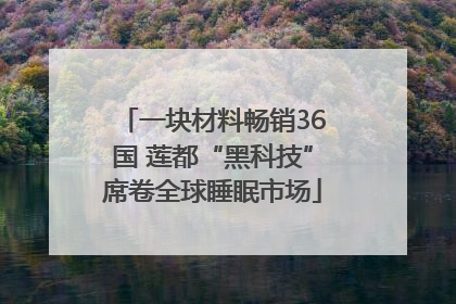一块材料畅销36国 莲都“黑科技”席卷全球睡眠市场