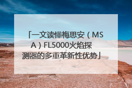 一文读懂梅思安（MSA）FL5000火焰探测器的多重革新性优势