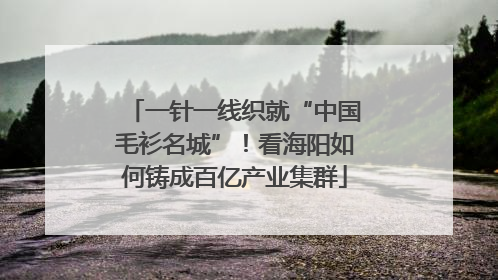 一针一线织就“中国毛衫名城”！看海阳如何铸成百亿产业集群