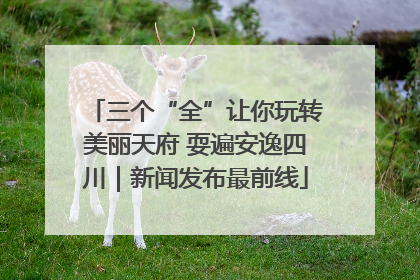 三个“全”让你玩转美丽天府 耍遍安逸四川｜新闻发布最前线