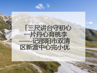 三尺讲台守初心 一片丹心育桃李——记邵阳市双清区新渡中心完小优秀教师姚丹