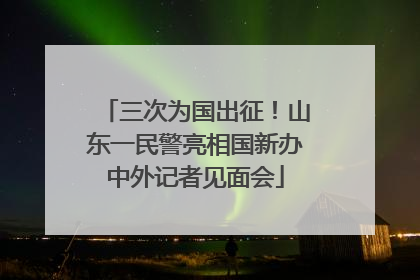三次为国出征！山东一民警亮相国新办中外记者见面会