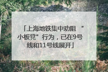 上海地铁集中劝阻 “小板凳”行为，已在9号线和11号线展开