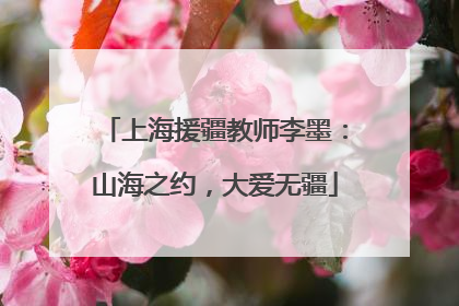 上海援疆教师李墨：山海之约，大爱无疆