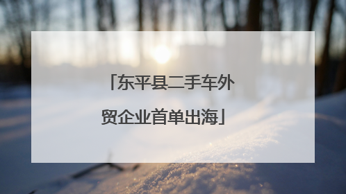 东平县二手车外贸企业首单出海