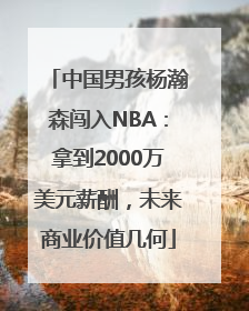 中国男孩杨瀚森闯入NBA：拿到2000万美元薪酬，未来商业价值几何