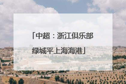 中超：浙江俱乐部绿城平上海海港